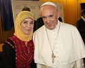  PALESTINIAN GLOBAL TEACHER PRIZE WINNER  MEETS POPE FRANCIS AT THE VATICAN