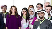Queen Rania chairs a discussion with entrepreneurs from INJAZ Al-Arab celebrating its 10th anniversary