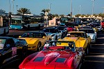 50 Corvettes drive to Marina Mall Abu Dhabi for Breast Cancer