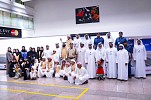 بالعود والورود والهدايا.. موظفو جمارك مبنى 1 يستقبلون العائدين من الحجاج