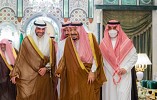 خادم الحرمين يستقبل رئيس مجلس الأمة الكويتي وأصحاب الفضيلة والرئيس العام لشؤون الحرمين وأئمة المسجد الحرام